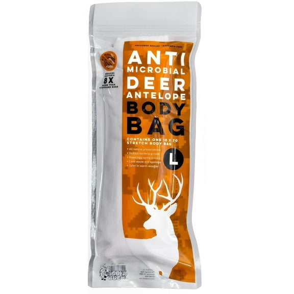 Anti-Microbial Game Bag Available in Packs of 4 Deer, Elk, or Moose Quarter Bags, or as a Single Deer Full Body Bag | Reusable, Breathable & Stretchable Meat Bags | Vacuum Sealed