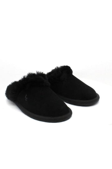 COPY - UGG Black Suede Slippers Spot fake black uggs victoria secret ugg slippers + FREE  main image 3