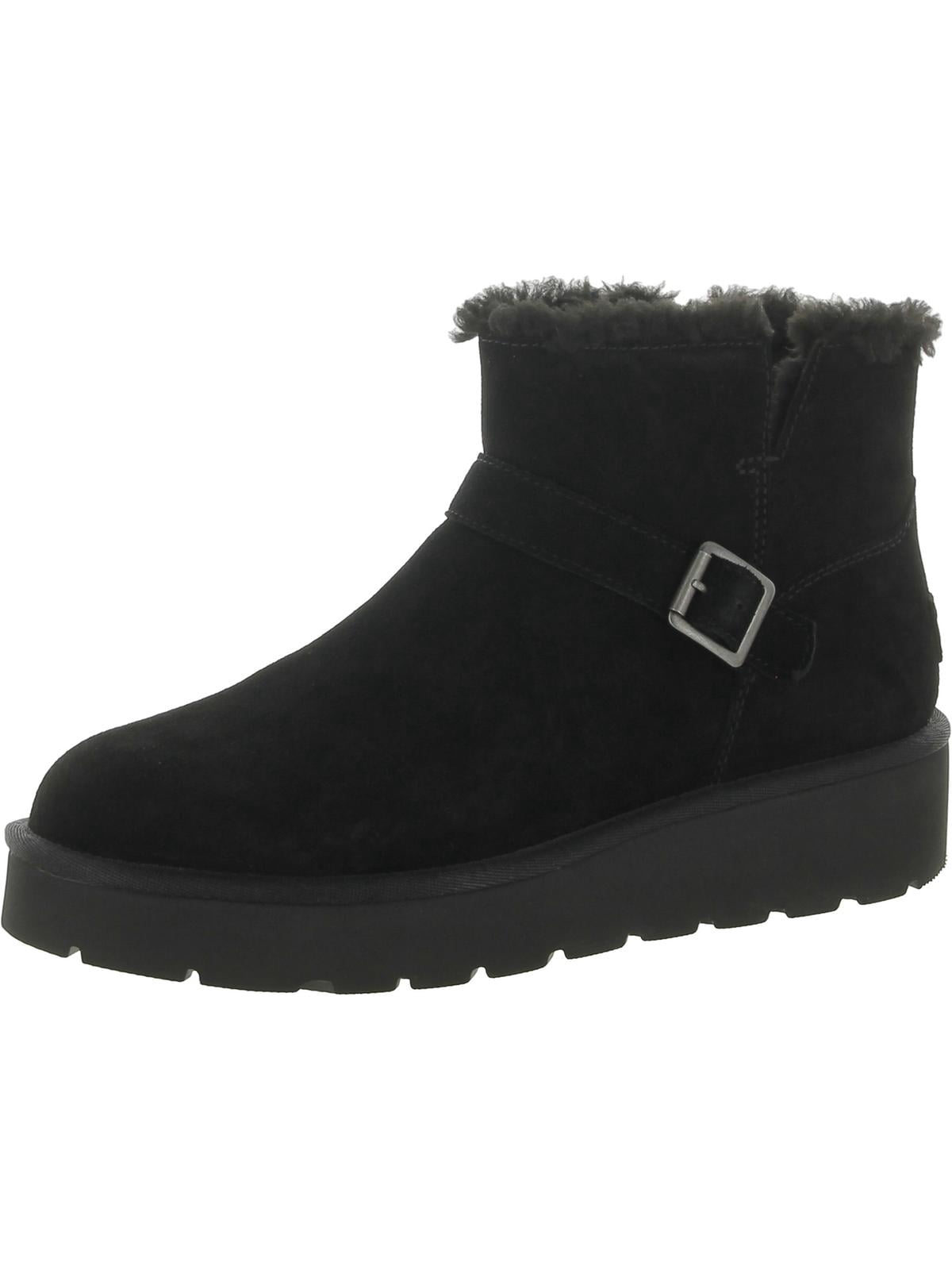 BlackTwig Women's Fur-Lined Ankle Boots - Genuine Suede, Faux Fur, Lace-Up Winter Booties 3 thumbnail image