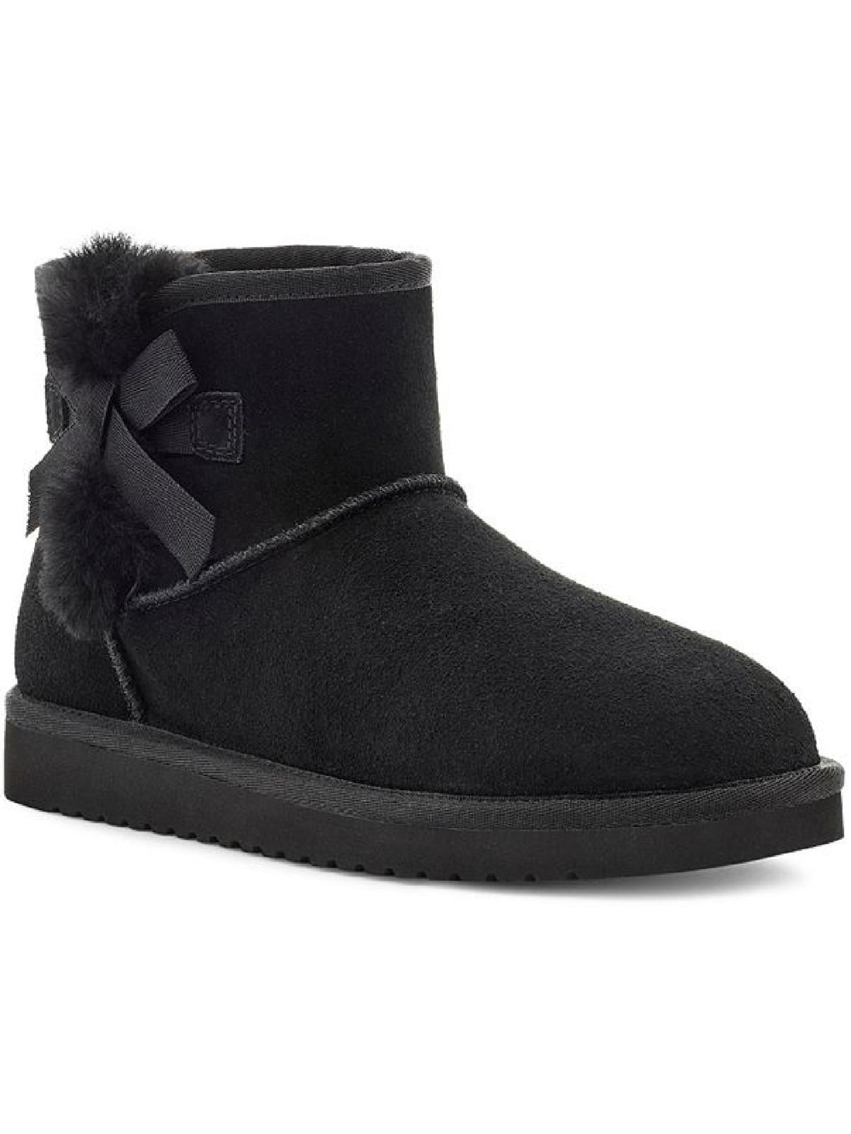 Koolaburra Womens Victoria Mini Suede Pull On Shearling Boots Walmart
