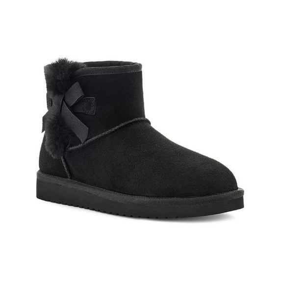 Koolaburra Womens Victoria Mini Suede Pull On Shearling Boots