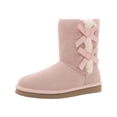 thumbnail image 1 of Koolaburra Womens Victoria Short Leather Embellished Shearling Boots, 1 of 6