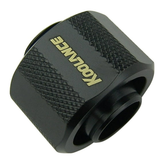 Koolance G1/4" Compression Fitting for Soft Tubing with 13mm ID x 19mm OD (1/2in x 3/4in), Black