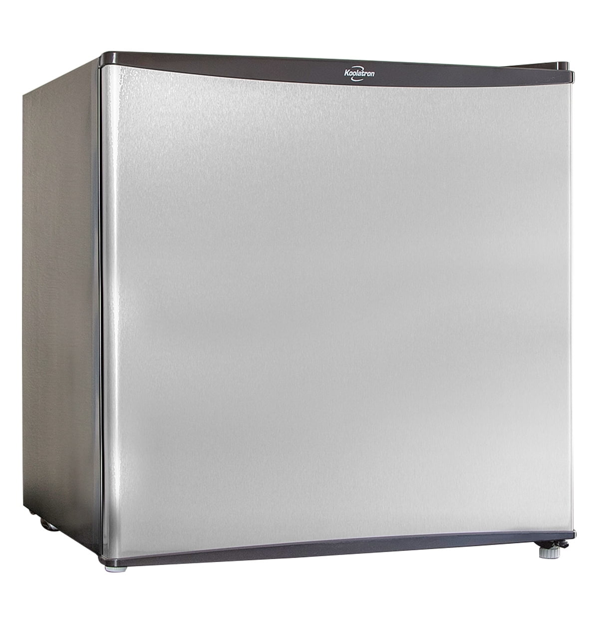 Koolatron 1.6 cu ft (44L) Stainless Steel Compact Fridge with Freezer, Flat Back, Reversible Door, Energy Efficient