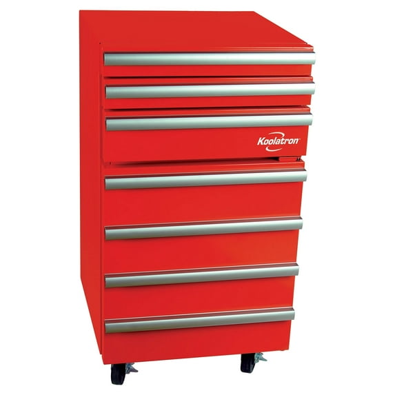 Koolatron Tool Chest Fridge 1.8 cu ft Rolling Fridge w/ Tool Drawers Red