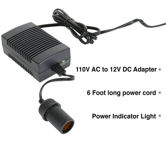 Koolatron 110 Volt AC to 12 Volt DC Power Adapter w/ Circuit Breaker