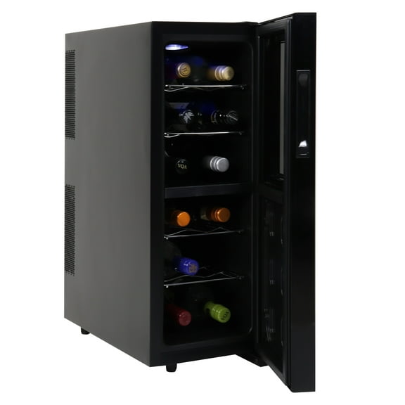 Koolatron 12-Bottle Dual Zone Wine Cooler, Freestanding Wine Fridge