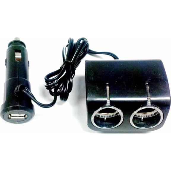 Koolatron 12 Volt Cigarette Lighter Socket Splitter with USB Port