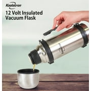 Koolatron 12V Insulated Vacuum Flask with Heater, 1L Stainless Steel