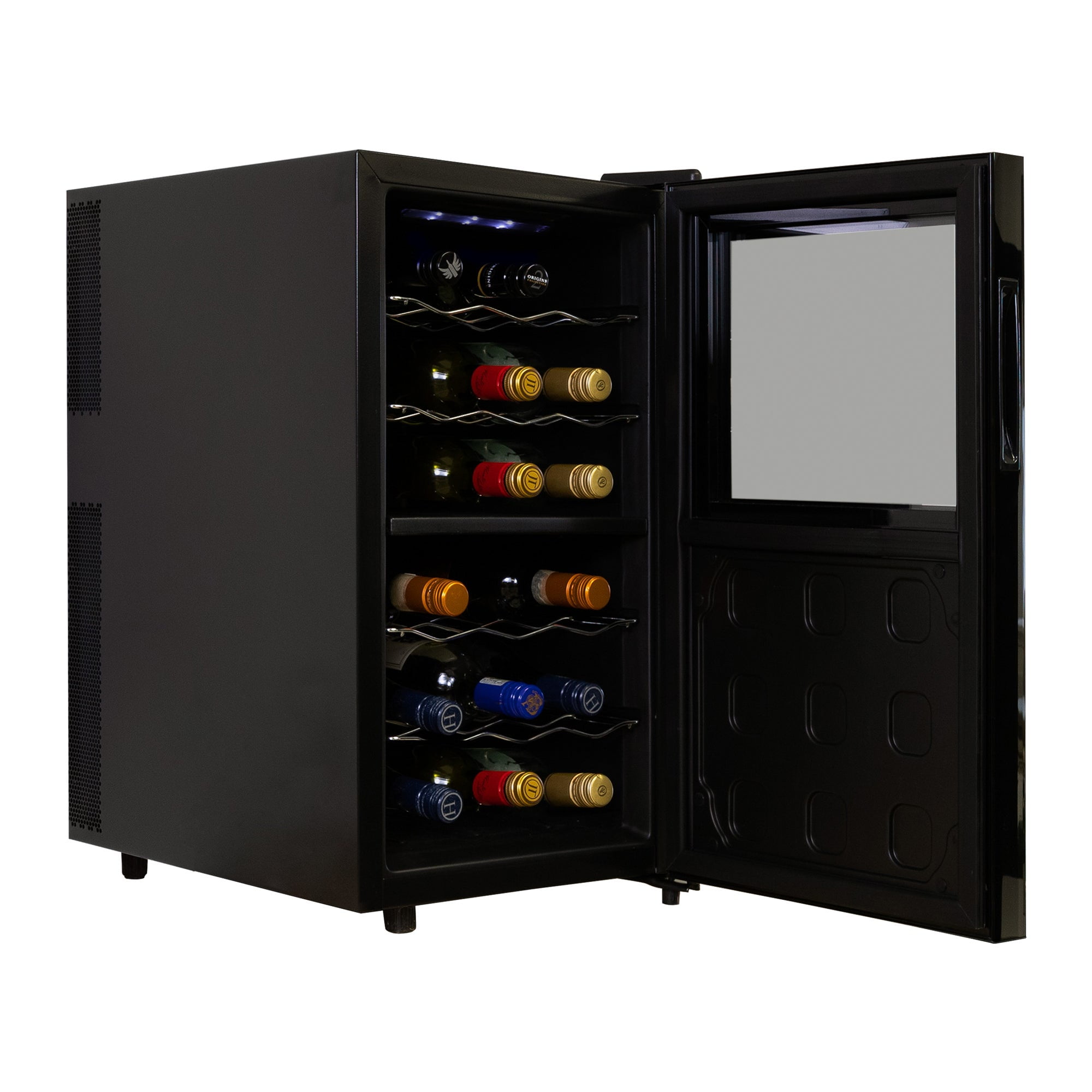 Koolatron 18 Bottle Dual Zone Wine Cooler Freestanding Wine Fridge Black
