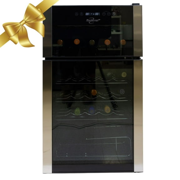 Koolatron 29 Bottle Dual Zone Wine Cooler Freestanding Wine Fridge