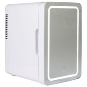 Koolatron Cosmetics Fridge w/ LED Lighted Makeup Mirror 12V 110V, 6L