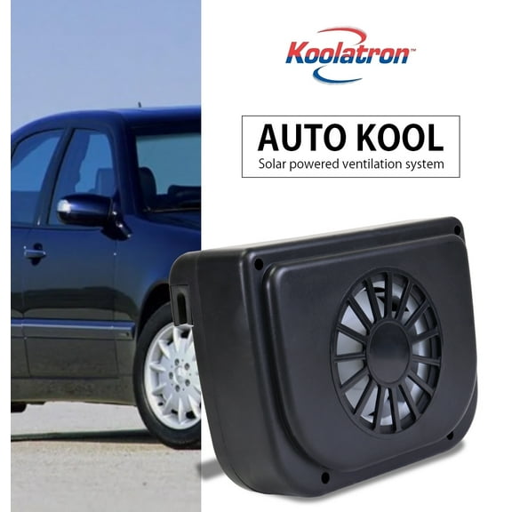 Koolatron Auto Cool Solar Powered Car Fan, Windshield Air Vent Cooling Window Cooler