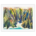 thumbnail image 1 of Koolau Cove - Oahu Hawaii - Koolau Mountain Range - From an Original Hawaii Watercolor Painting by Peggy Chun - Fine Art Rolled Canvas Print 20in x 26in, 1 of 4