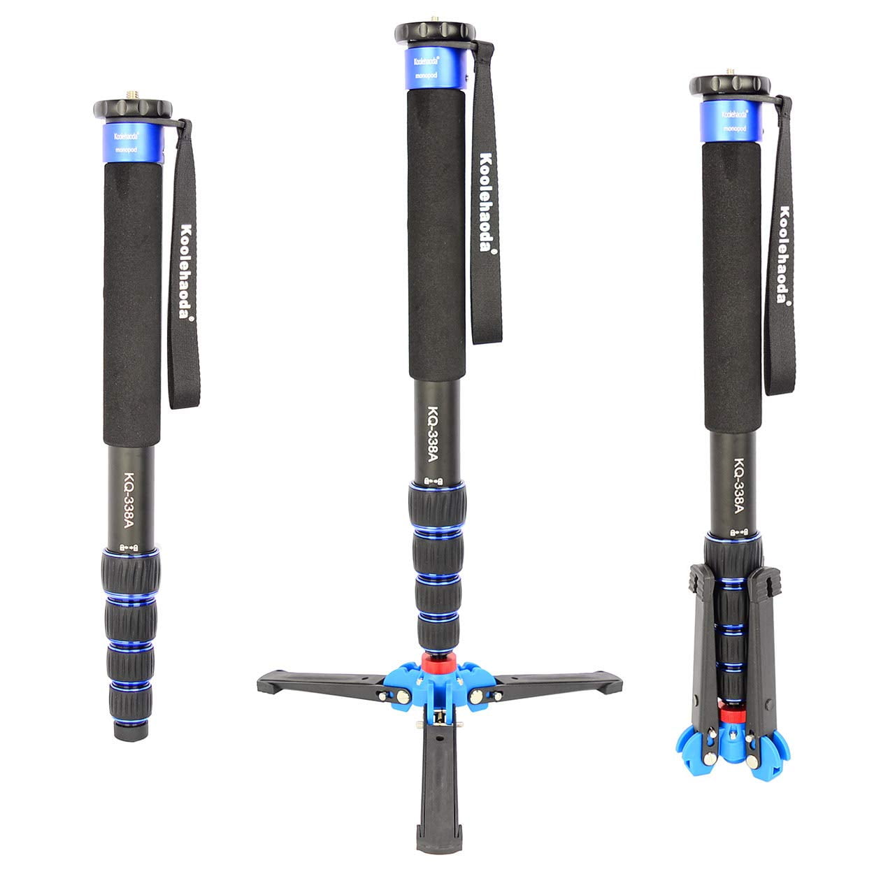 Koolehaoda Extendable Aluminum Monopod with Removable Tripod Support