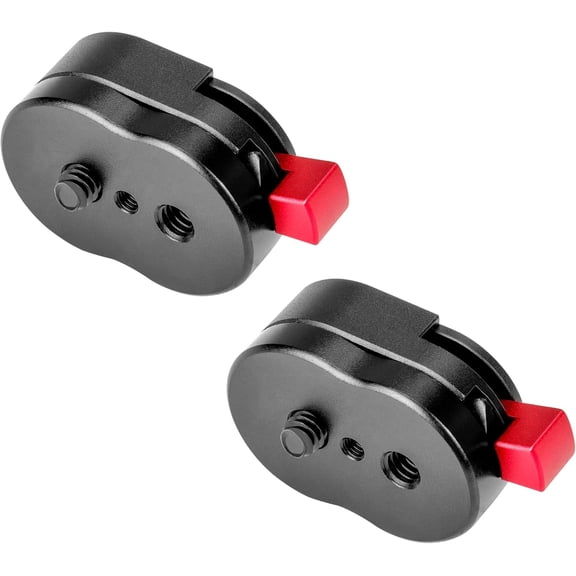 Koolehaoda Mini Quick Release Plate System with 1/4" Screw for Camera Tripod, Gimbal, Monopods,Video Monitors, Magic Arm, Flash Bracket, Stabilizer -(2packs PU-30C)