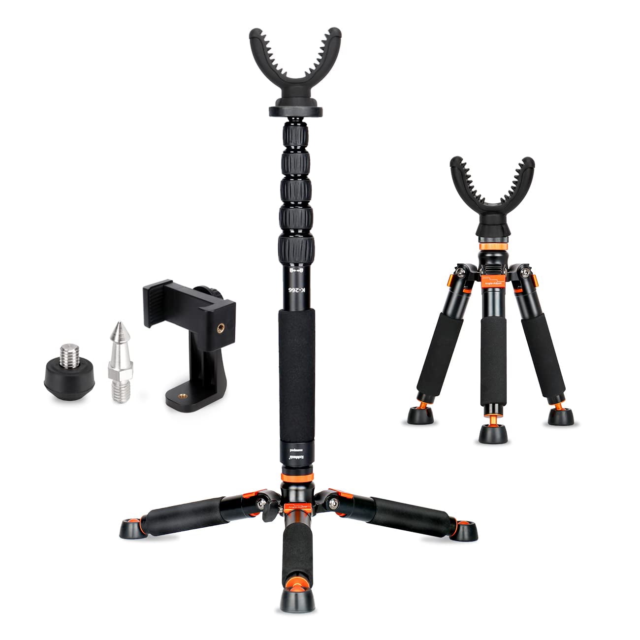 Koolehaoda Shooting Stick Monopod with Tripods Base and 360 Degree