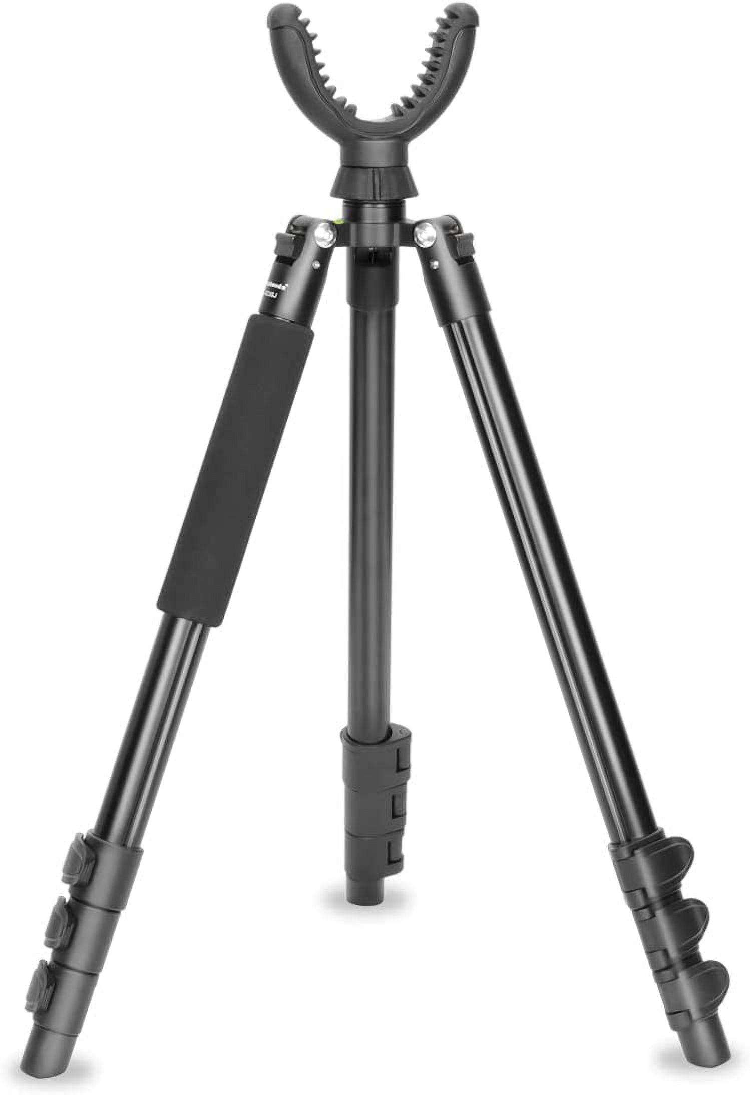 Koolehaoda Shooting Tripod Shooting Rests,Shooting Sticks for Hunting with 360° U Yoke Rest, Aluminum Alloy Portable Shooting Stick Tripod Height Adjustable 7"- 69"