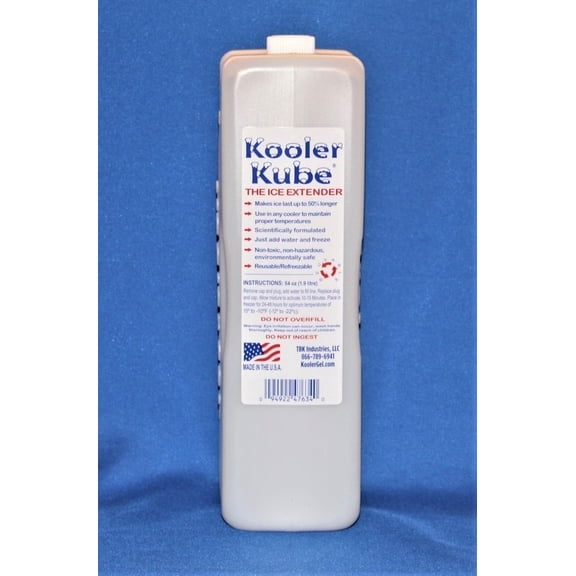 Kooler Kube with KoolerGel Ice Extender Mixture Size 64 oz 12.18 in x 3.5 x 3.5 Ice Block