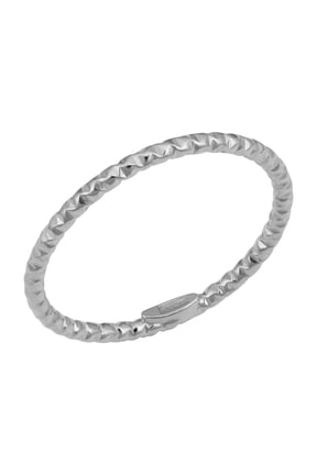 KoolJewelry 14k Gold Minimalist Diamond-cut Band Knuckle Stacking Midi Ring