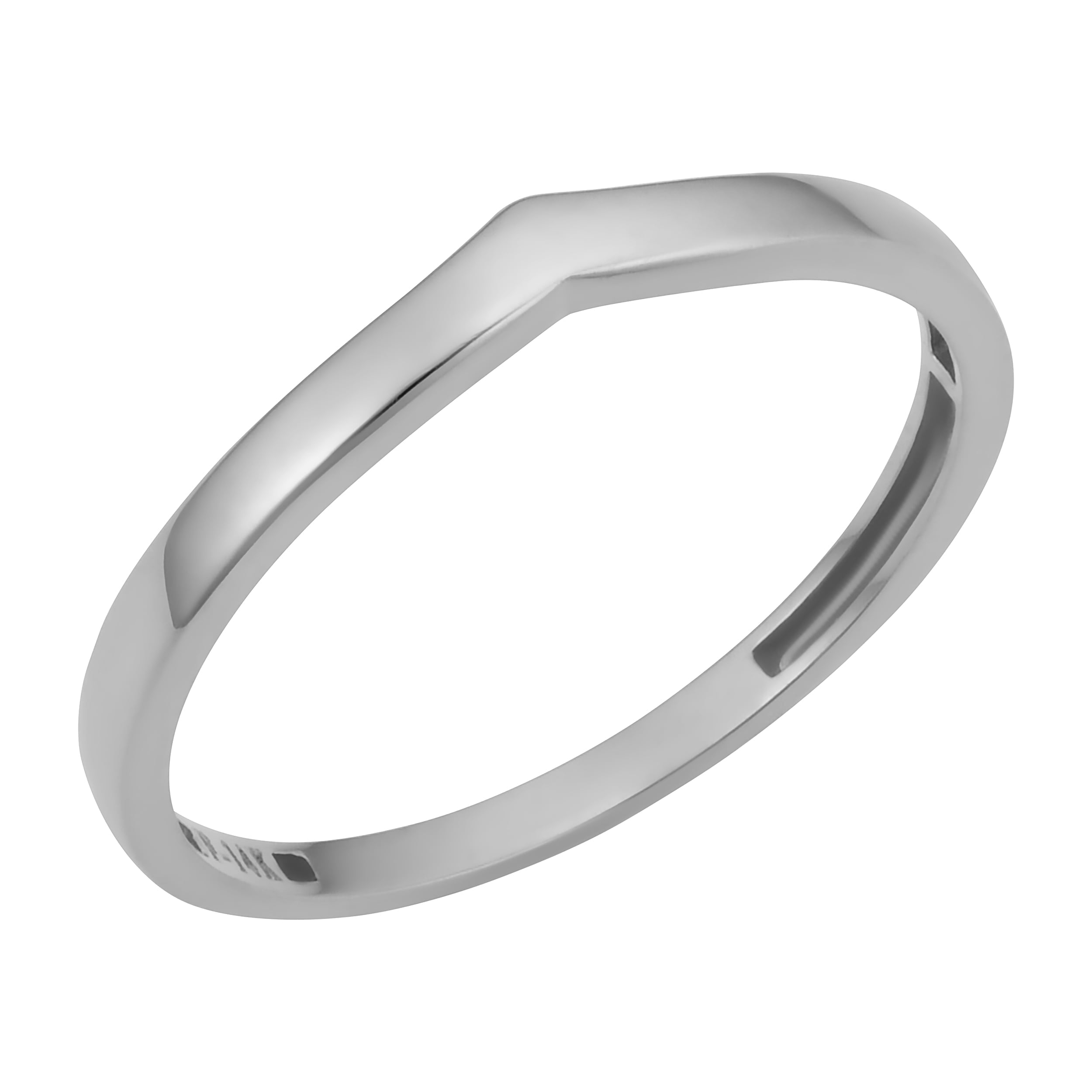 KoolJewelry 14k White Gold 3.25mm Chevron Midi Knuckle Thumb Stackable ...