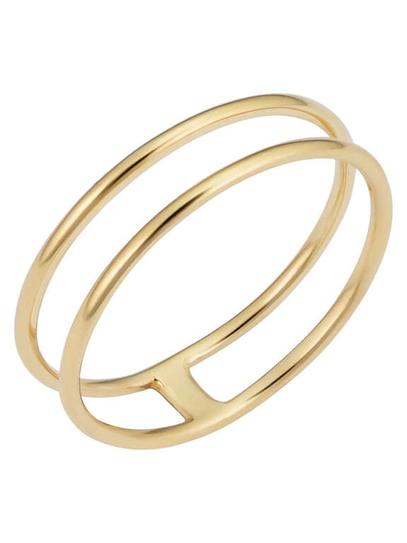 KoolJewelry 14k Yellow Gold 5.25mm Double Ring