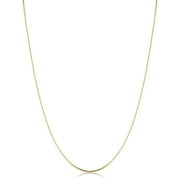 FREMADA Kooljewelry 14k Yellow Gold Venetian Box Chain Pendant Necklace For Women (0.8 mm, 16 inch)