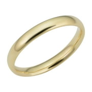 KoolJewelry Minimalist Womens 14k Yellow Gold 3mm Knuckle Stacking Midi Ring size 5