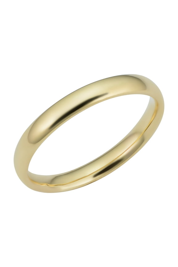 KoolJewelry Minimalist Women's 14k Yellow Gold 3mm Knuckle Stacking Midi Ring (size 5)