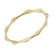 FREMADA KoolJewelry Women's 14k Yellow Gold 1.8mm Bamboo Ring Minimalist Jewelry, Size 4