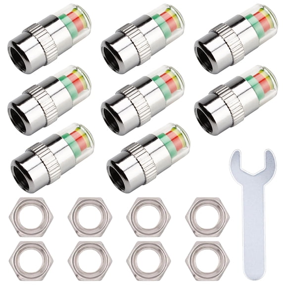 Koolleo 1 Set Car Tire Pressure Monitor Caps Auto Tyre Pressure Monitor Indicators