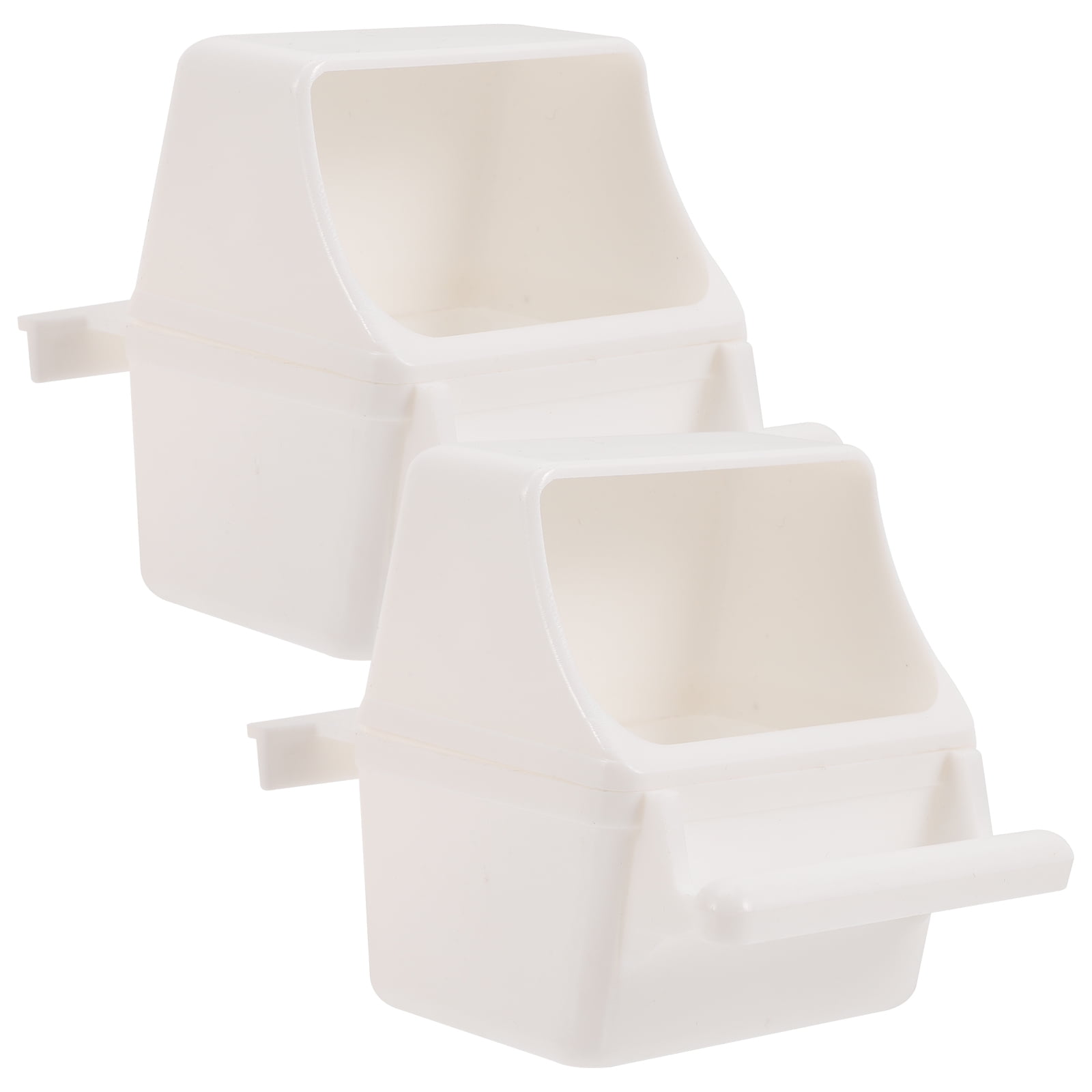 Koolleo 2Pcs Birdcage External Water Cup Bird Cage Food Box Bird Food