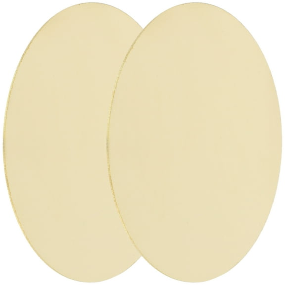 Koolleo 2pcs Round Brass Plates DIY Jewelry Brass Plate Brass Sheet Metal Sheets for Crafts