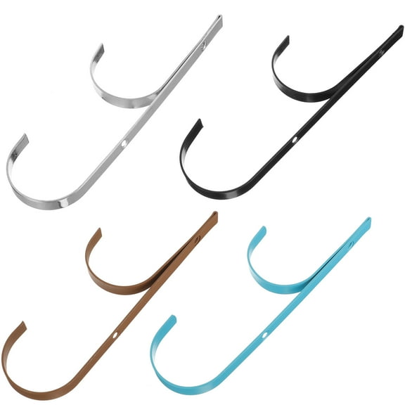 Koolleo 4Pcs Multi-use Pole Hooks Swimming Pool Wall Hangers Iron Wall Hooks Pool Accessory