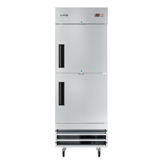 Koolmore 29" Commercial Stainless Steel Half Door Reach-In Freezer in Silver