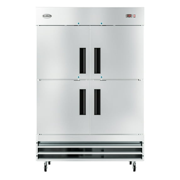 KoolMore 54 in. Commercial Stainless Steel Solid Half Door Reach-In Freezer, 47 cu. ft.