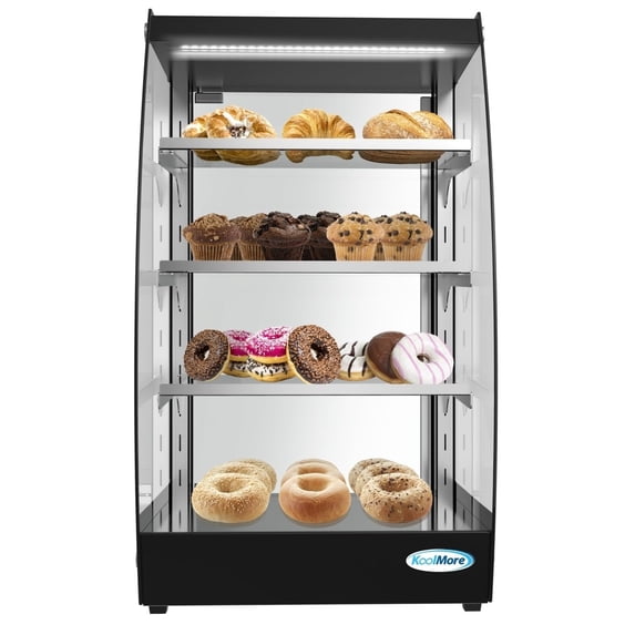 Koolmore Commercial Glass Bakery Display Case for Pastry, 15.8" x 15.1" x 28.2"