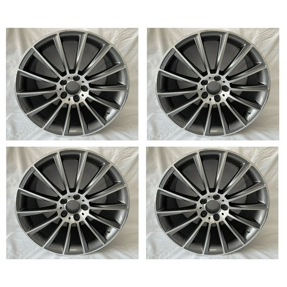 Kooloo AMG 19" Rim 5x112 19x8.5/19x9.5 5 Lug, Gun Metal Machined Face, 4 Pack