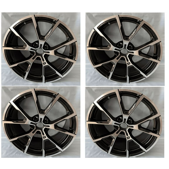 Kooloo Aluminum 19" Rim 19x8.5 inch 5 Lug Black Machined Face for BMW F10 5 Series, 4 Piece