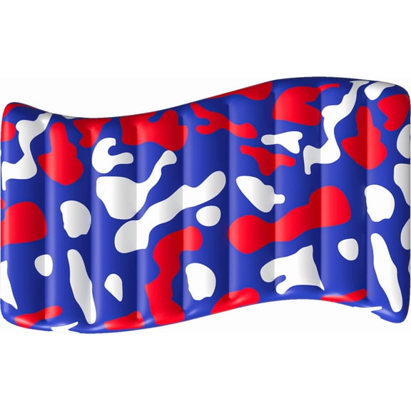 Koolwaves Red, White and Blue Inflatable Pool Lounger, Ages 8 & up, Unisex