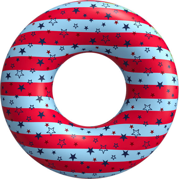Koolwaves Patriotic American Flag Ring Float, Ages 8 & up, Unisex