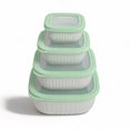 thumbnail image 1 of Koomade 4 Pack Plastic Food Storage Container Stackable Kitchen Bowls Lunch Boxes, 1 of 8