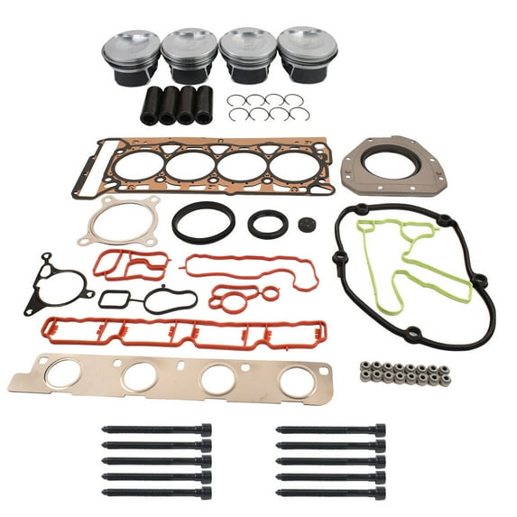 Koomaha 06H198401A 06J198401D Pistons Φ23mm & Head Gaskets Kit for VW Jetta GTI Audi A4 Q5 TT 2.0
