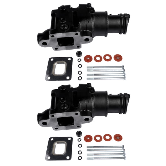 Koomaha 2PCS Exhaust Riser Dry-Joint for MerCruiser Marine 7 Degree V6 V8 864309T02