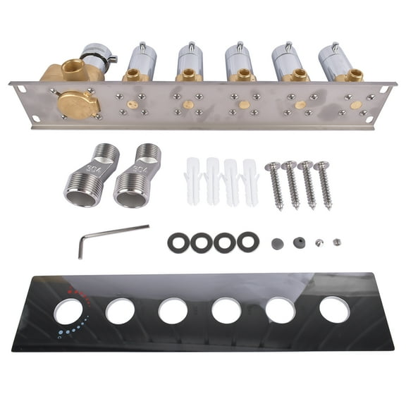 Koomaha 5 Way Shower Diverter Valve Thermostatic Mixer Valve Outlet Shower Valve Kit