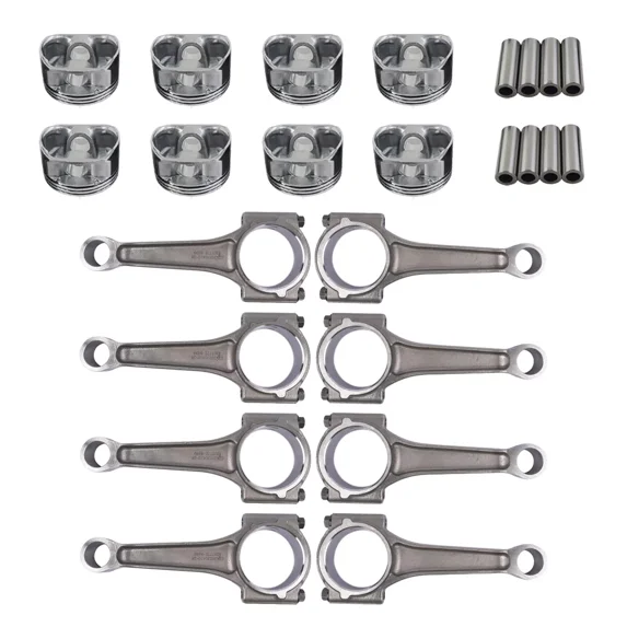 Koomaha 8x Pistons + 8x Rods Kit For 03-08 Chrysler Dodge Magnum Jeep Ram 1500 5.7L Hemi
