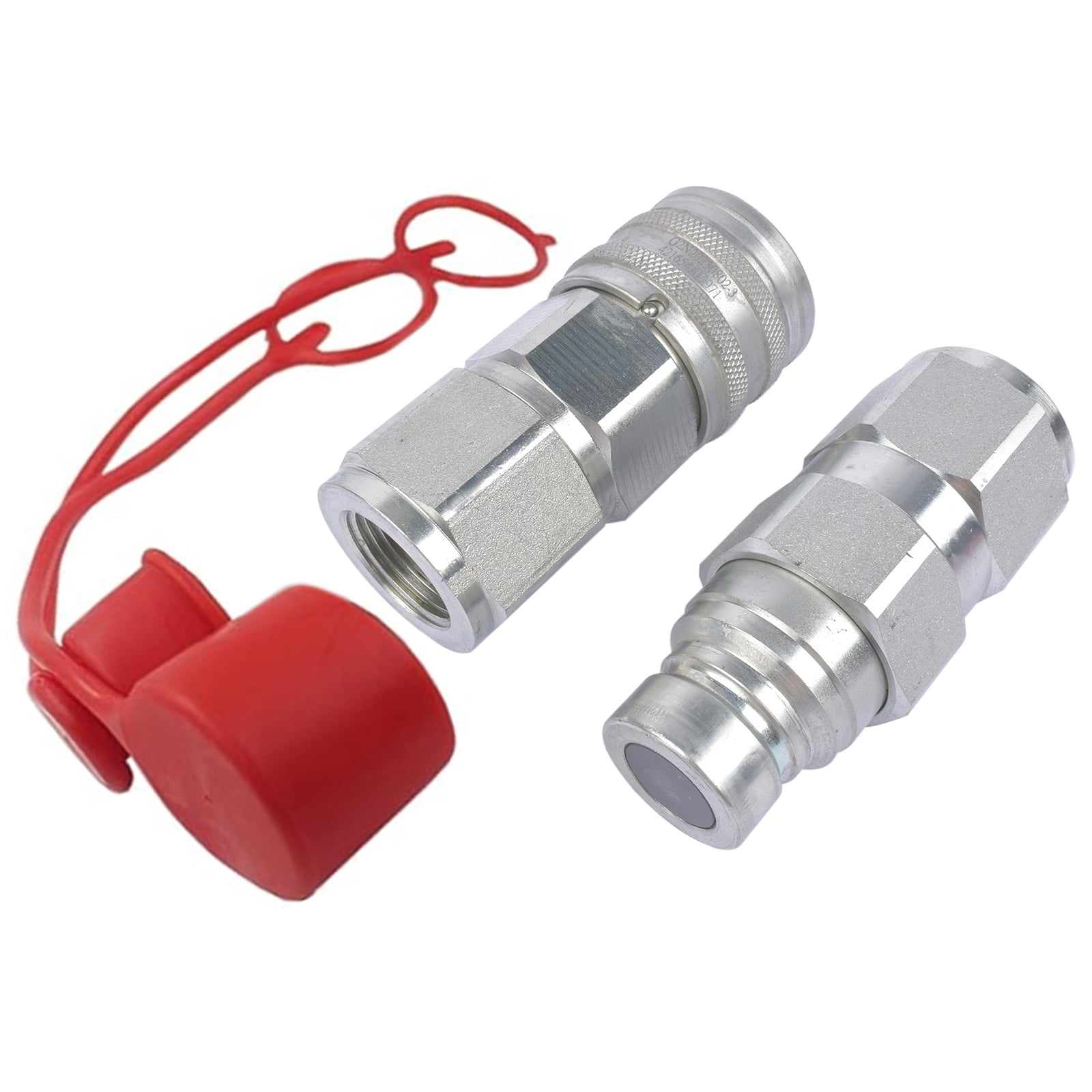 Koomaha Flat Face Hydraulic Quick Connect Disconnect Coupler Set 3/4'' NPT 74C1012F