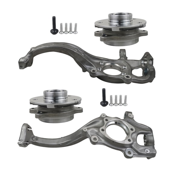 Koomaha Front Left & Right Steering Knuckles Wheel Hub Bearing Kit for Audi A4 A5 B8 Q5 8R S4 S5