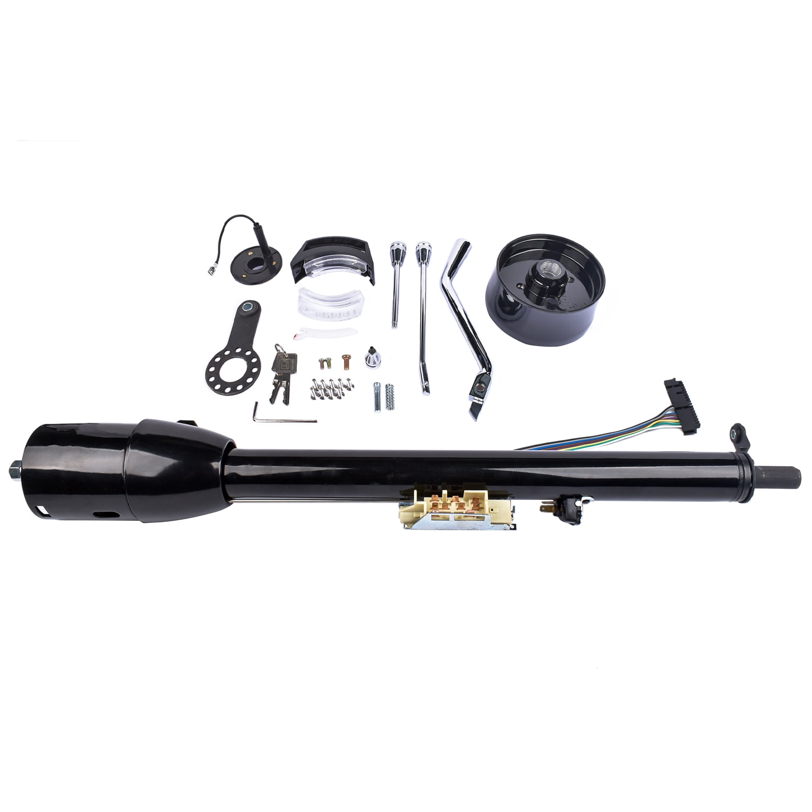 Koomaha New 30'' Tilt Steering Column Shift Hot Rod with Key & 9-Hole ...