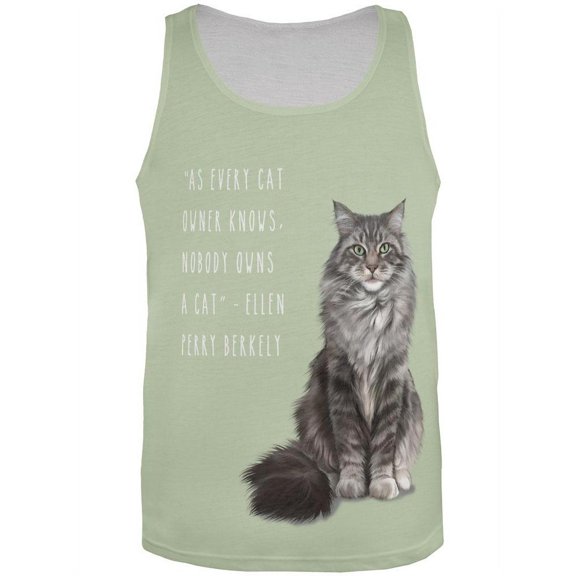 Koon Kat Quote All Over Adult Tank Top - Medium